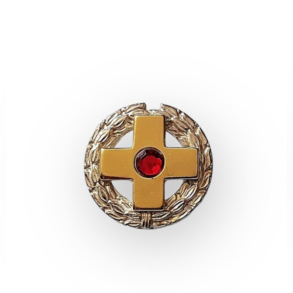 Original German Red Cross Wwii Badge / Stamped 925 / … Gem